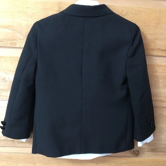 Tuxedo jacket black with white dress shirt size 4 Nautica